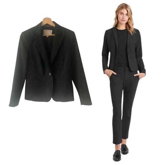 Banana Republic Jackets & Blazers - Banana Republic Classic-fit Washable Blazer in Black Size Petite 6